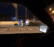 Фотофакт от «АвтоБердска»: В Новосибирске автомобиль сбил школьника на переходе