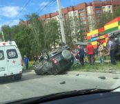 В ДТП на перекрёстке в Бердске пострадала пассажирка «перевёртыша»