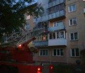 В Микрорайоне Бердска горел балкон (видео)