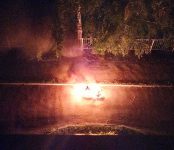 В Бердске ночью сгорел мопед