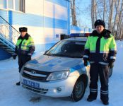Помогли ребятишкам в 35-градусный мороз инспекторы ДПС в Черепановском районе