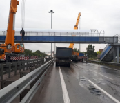 В Новосибирске восстановили мост, обрушенный бердчанином