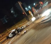 Ночной мотоциклист повредил ногу об автомобиль на трассе Р-256 у «Пентагона» в Бердске