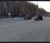 Евгений Шестернин возмущен складированием снега вдоль трассы Р-256 в Бердске