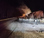Двое погибли в столкновении легковушки и грузовика на трассе под Новосибирском