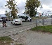 Маршрутка №14 попала в ДТП на перекрёстке в Бердске