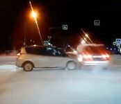 Столкновение двух автомобилей в центре Бердска показал видеорегистратор