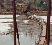 Понтонный мост через речку в Бердске рухнул. Его отремонтируют до конца этой недели